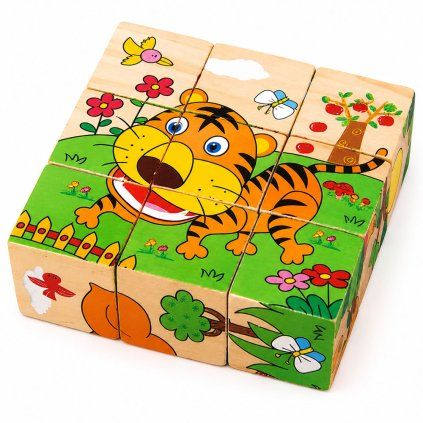 kostky puzzle zvířata 5