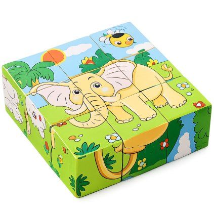 kostky puzzle zvířata 9