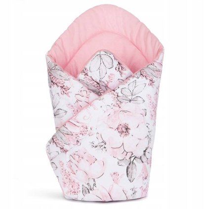 Oboustranná zavinovačka pro miminka 80x80 cm BABY - Divoká růže (8804)