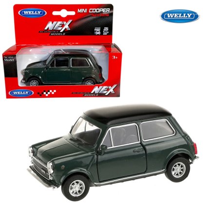 welly mini cooper zelený 1