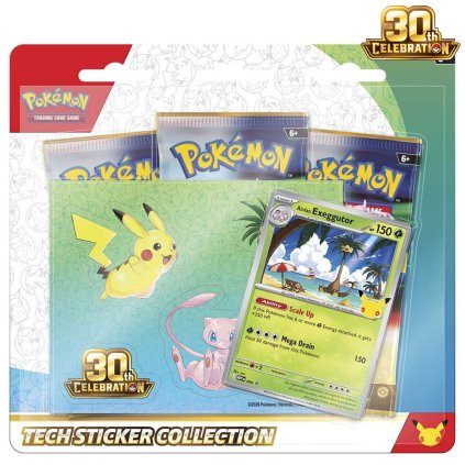 pokémon 30th celebrations Tech Sticker Collection Alolan Exeggutor 1