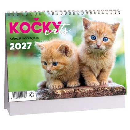 Stolní kalendář Kočky 2027 (2567-00849)