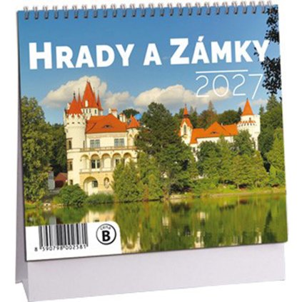 Stolní kalendář mini Hrady a zámky 2027 (2581-00839)
