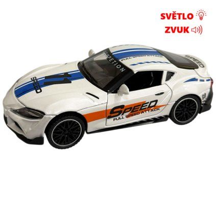 auto sportovní se světlem a zvukem bílé 1