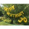 Fóliový balónek nápis Happy birthday zlatý 40 cm (1864)