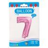 Fóliový balónek růžový číslo 7 - 82 cm (4514)