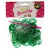 (65) Loom Bands Pletací gumičky tmavě zelené 200ks + háček