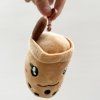bubble tea plyšový přívěsek hnědý 2