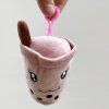 bubble tea plyšový přívěsek růžový 2
