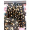 Čarodějnický plášť s kloboukem černo-zlatý 1 (1238)