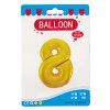 Fóliový balónek zlatý číslo 8 - 82 cm (4514)