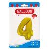 Fóliový balónek zlatý číslo 4 - 82 cm (4514)
